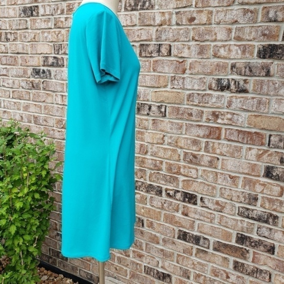 Michael Kors Short Sleeves Shift Dress Green sz M - Picture 3 of 5